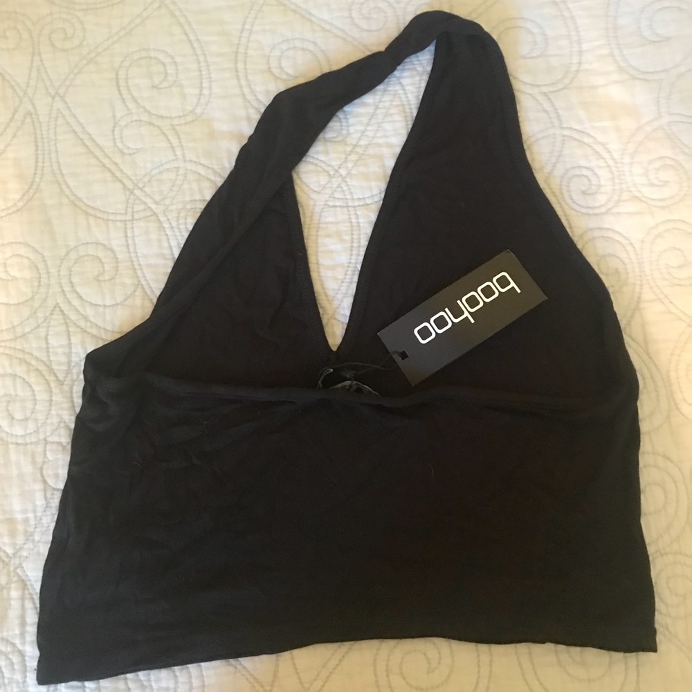 Sexy black halter crop top!